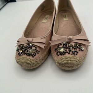 Simply Vera Vera Wang Blush Rhinestone Beaded Flats